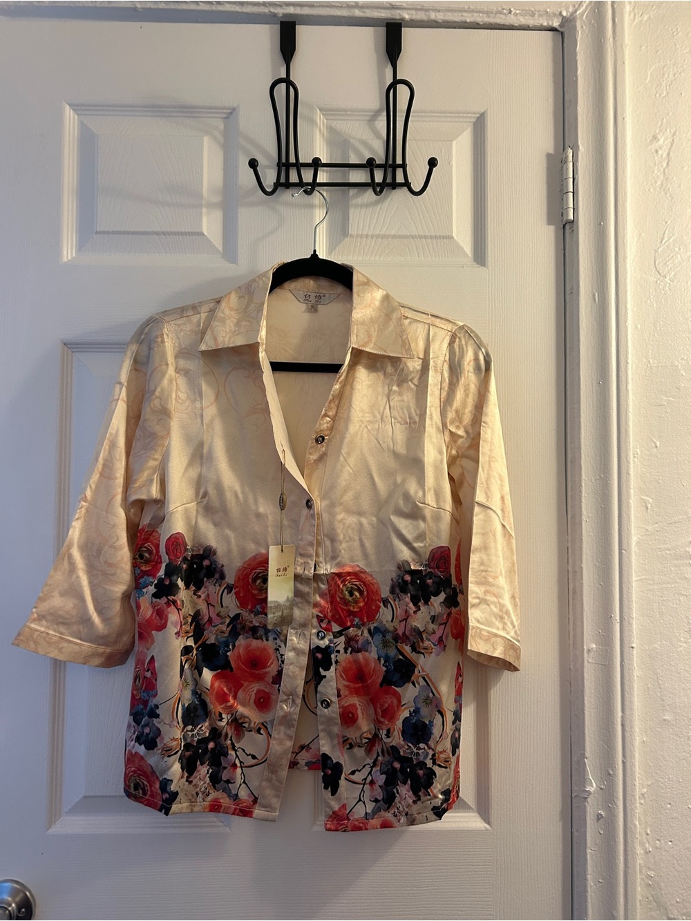Stretch real silk blouse shirt